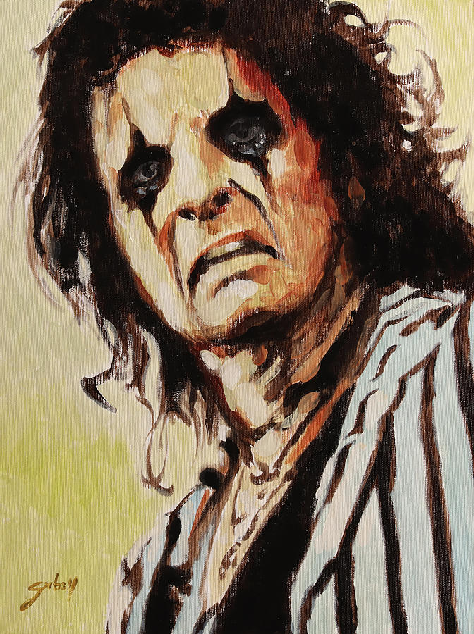 Alice Cooper Painting by Sv Bell
