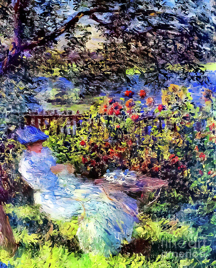 Alice Hoschede in the Garden by Claude Monet 1881 Painting by Claude Monet