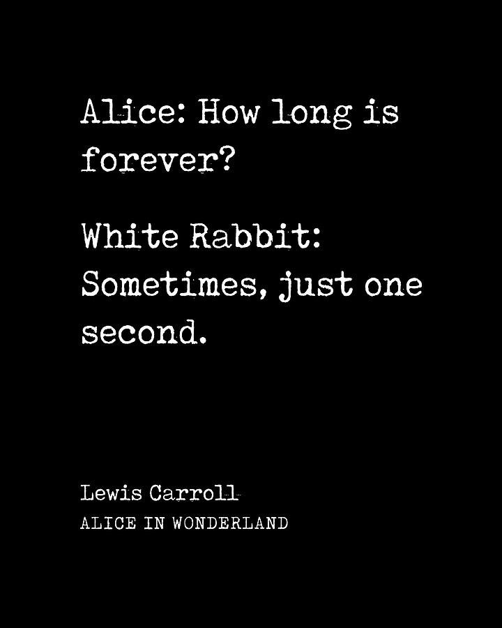 Typography Digital Art - Lewis Carroll Quote 02 - Alice In Wonderland - Literature - Typewriter Print - Black by Studio Grafiikka