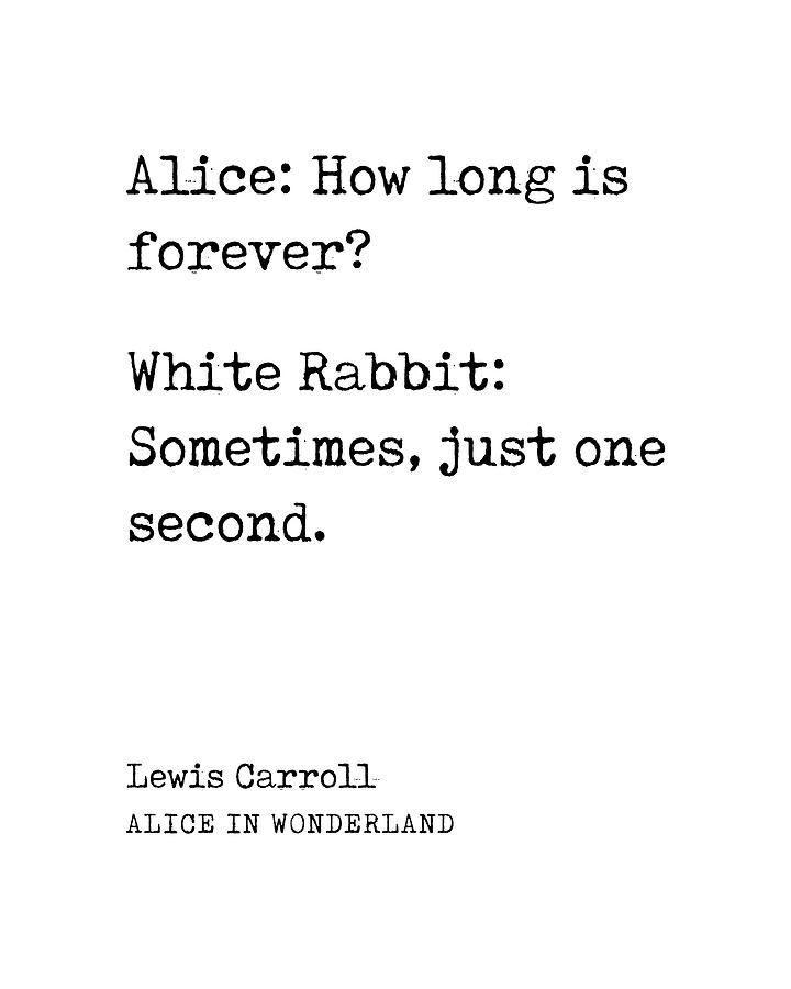 Typography Digital Art - Lewis Carroll Quote 02 - Alice In Wonderland - Literature - Typewriter Print by Studio Grafiikka