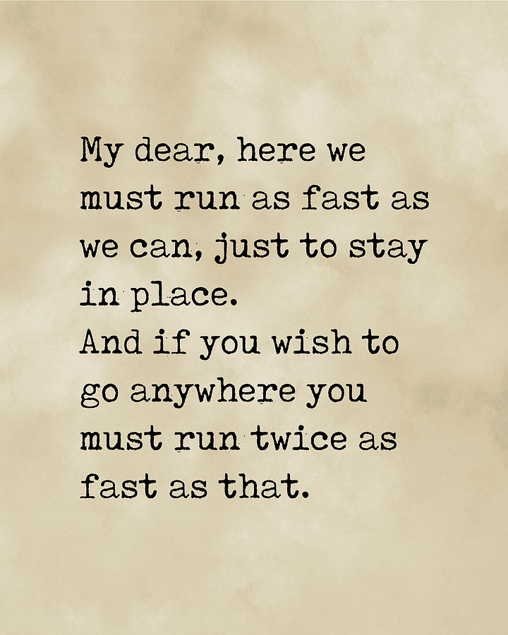 Alice In Wonderland 03 - Lewis Carroll Quotes - Literature - Typewriter Print - Vintage Digital Art by Studio Grafiikka