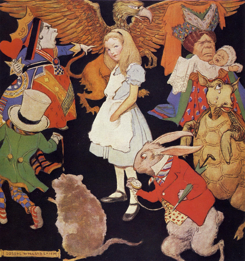 Alice in Wonderland from Good Housekeeping 1920s Drawing by Jessie ...