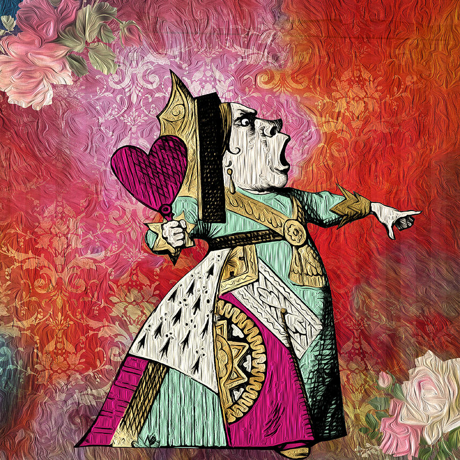 Alice in Wonderland - Queen of Hearts Digital Art by Mary Poliquin - Policain Creations