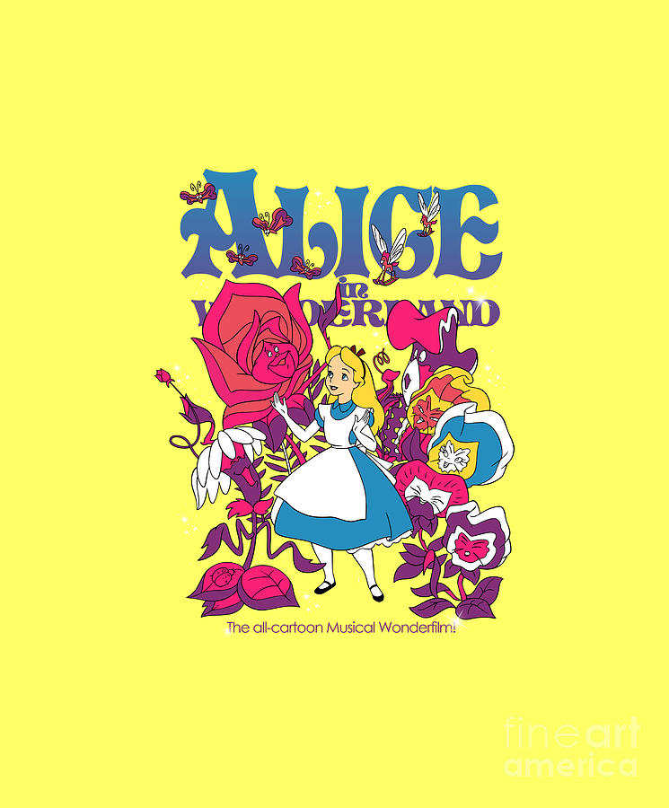 Alice in Wonderland Technicolor Wonderland. Digital Art by Natika Boney ...