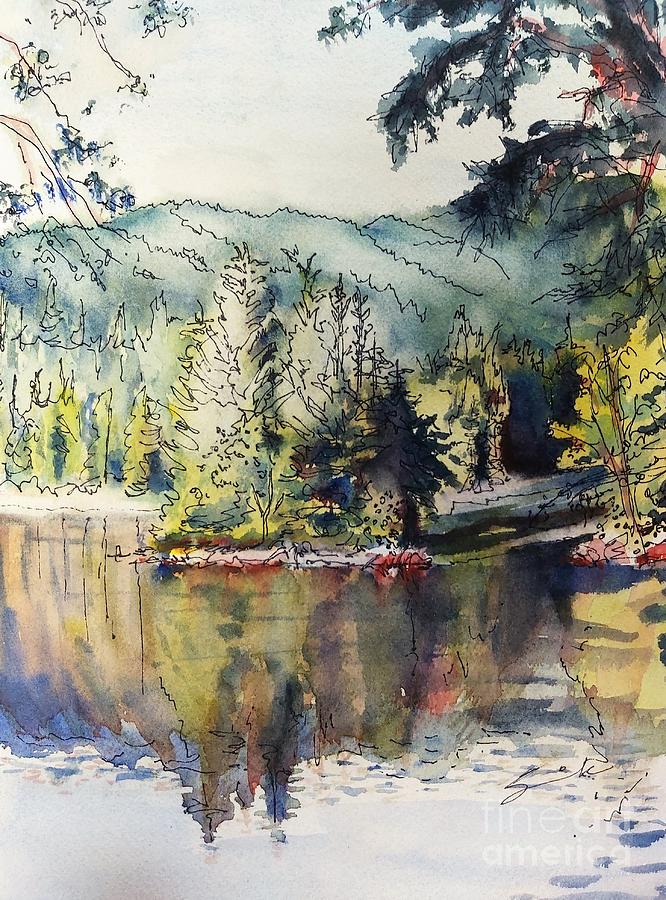Alice Lake Painting by Sonia Mocnik