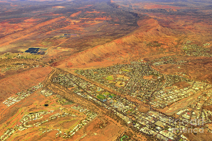 Alice Springs aerial view Photograph by Benny Marty