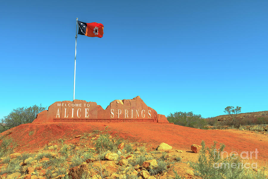 Alice Springs Welcome Photograph by Benny Marty