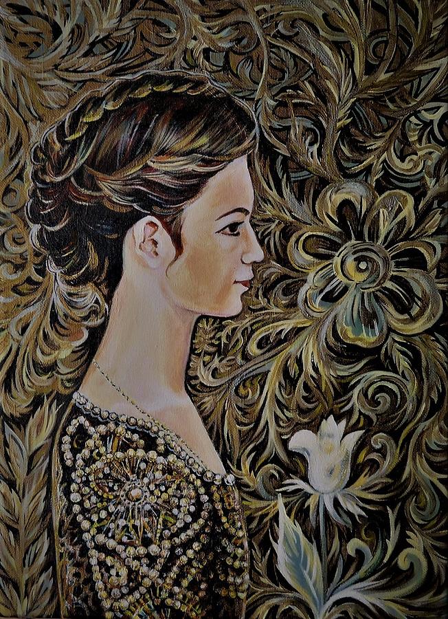  The Fantasy Portrait. Flower Painting by Anna Duyunova