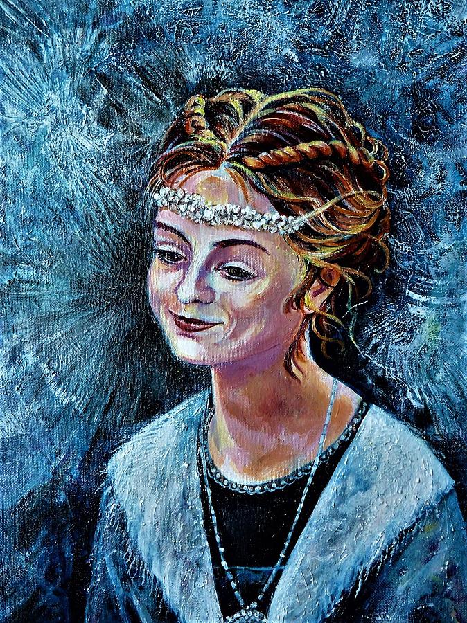 The Fantasy Portrait. Snow Maiden Painting by Anna Duyunova