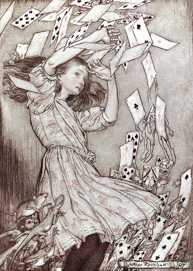 Alices adventures in Wonderland Drawing by Bob Pardue