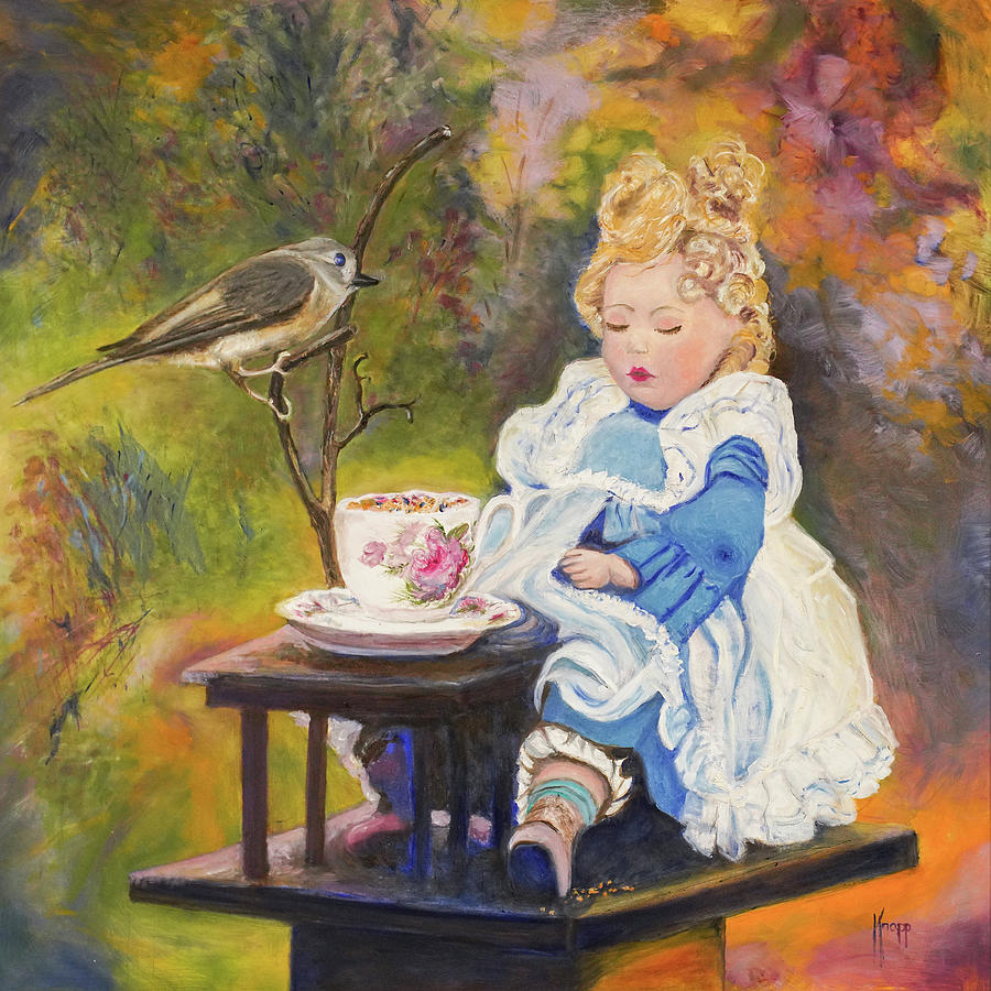 Alices Tea Party Painting by Kathy Knopp
