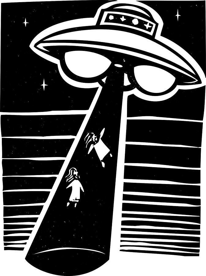 Alien Abduction Night Drawing by Jeffrey Thompson - Fine Art America