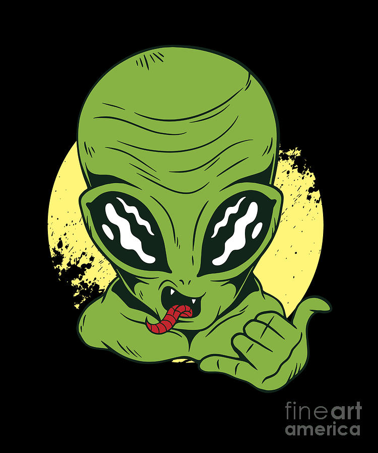 Alien Aliens UFO Believer Extraterrestrial Gift Digital Art by Thomas ...