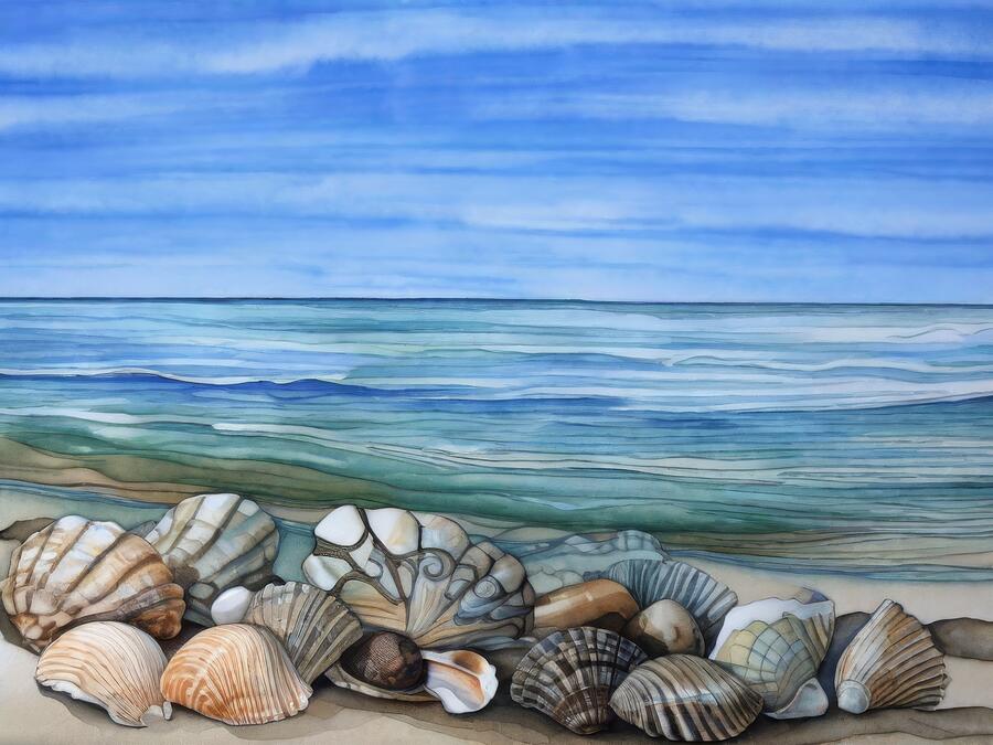 Alien Beach Idyll Digital Art by Eris And AI Alien Beach Idyll Digital Art by Eris And AI
