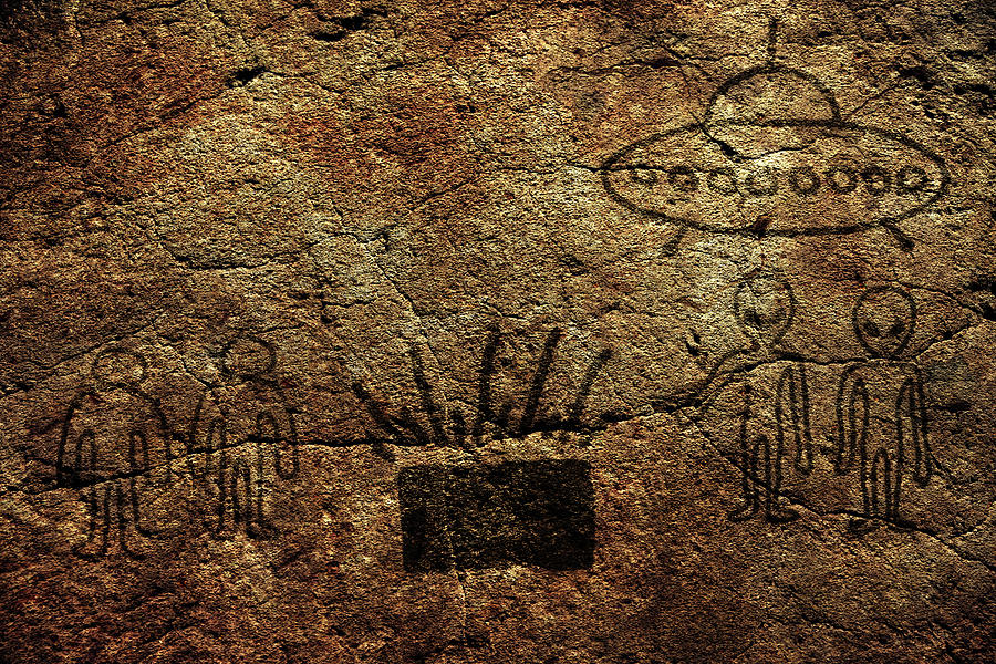 Alien Cave Painting Digital Art