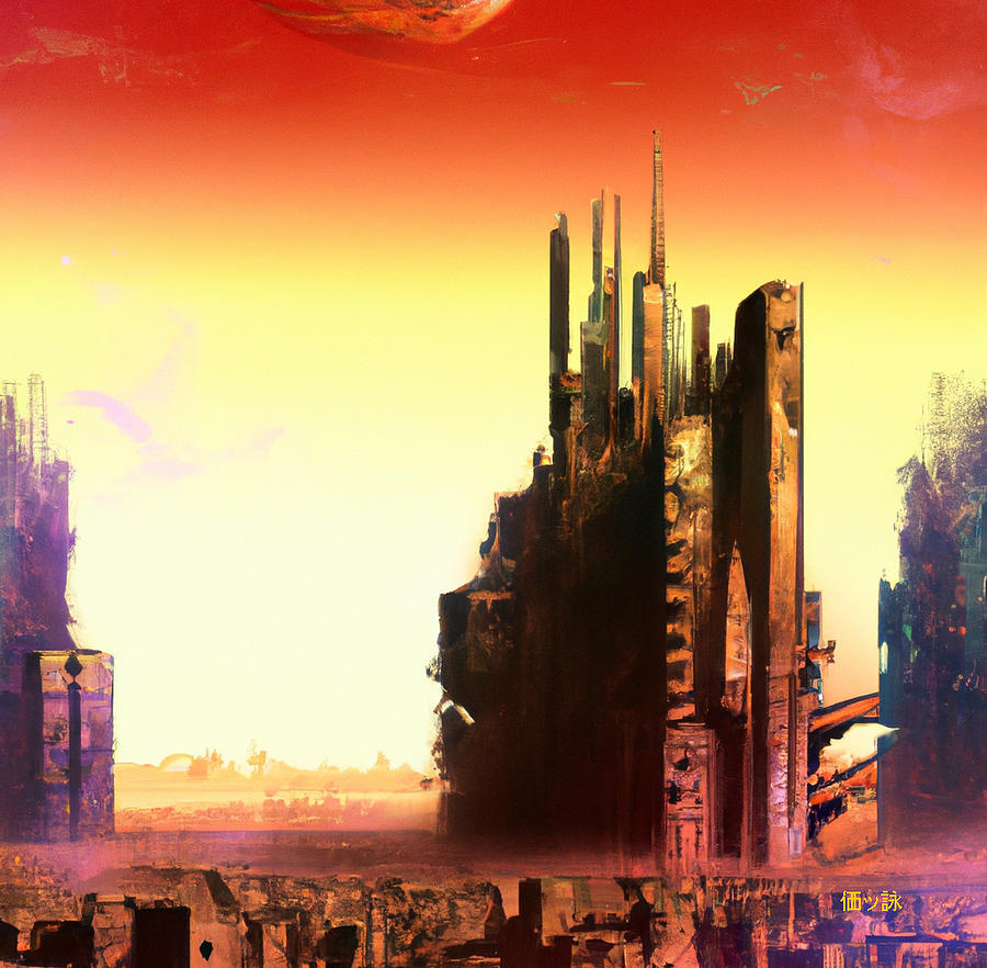 Alien City In Unrelenting Heat Digital Art by Hiroshi Yoshido - Fine ...