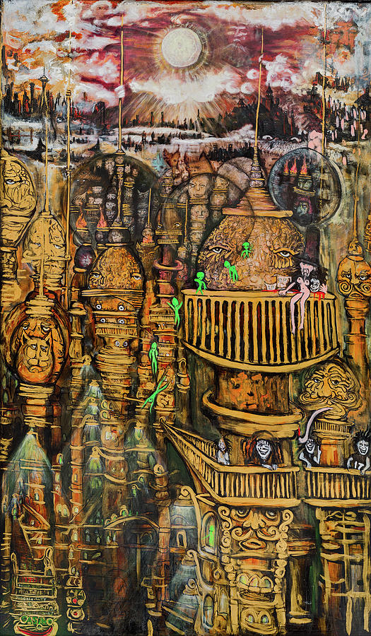 Alien City 2 Painting by Blake Musselman - Fine Art America