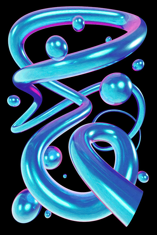 Alien DNA Digital Art by Bespoke Cube