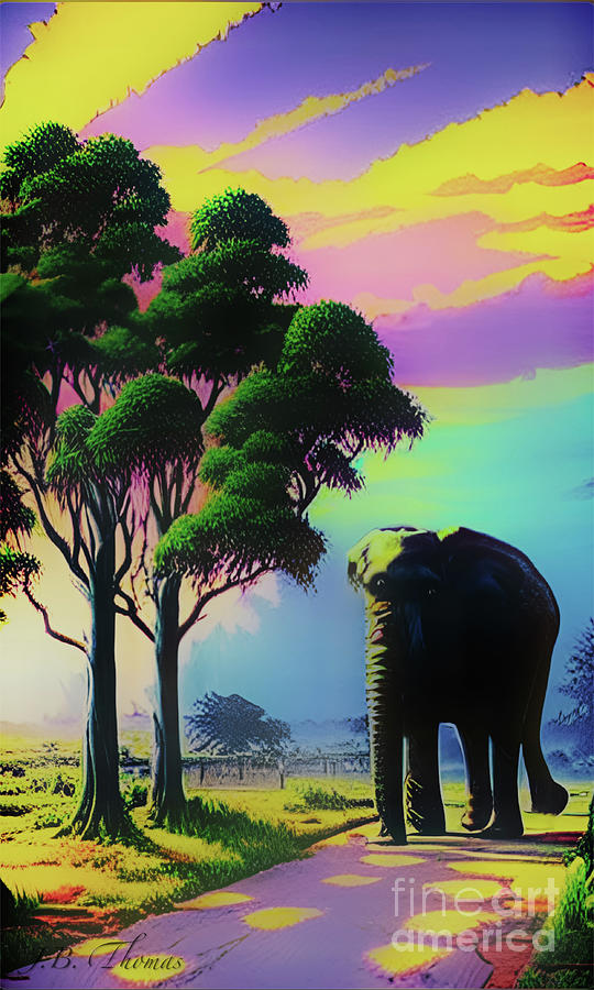 Alien Elephant Digital Art by JB Thomas
