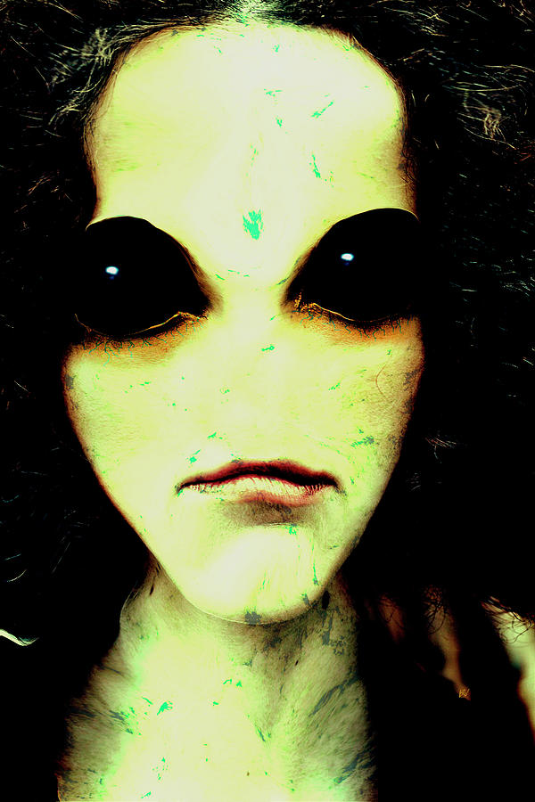 Alien Girl Digital Art by K Bradley Washburn