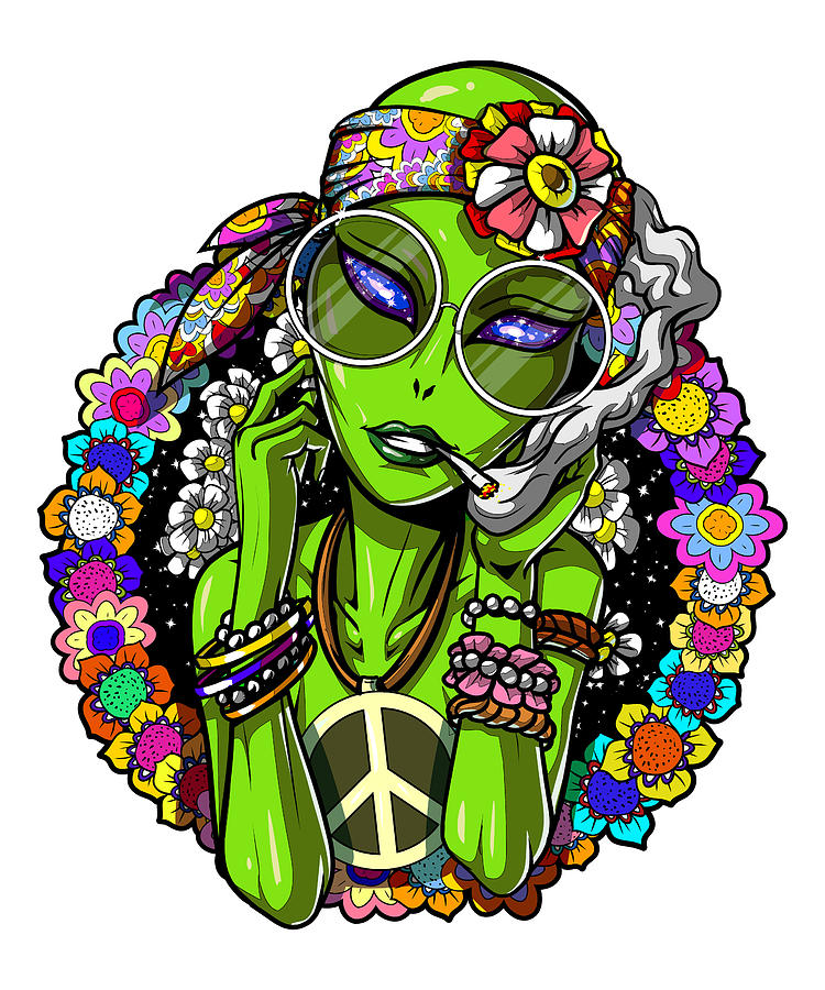 Alien Weed Stoner Digital Art by Nikolay Todorov - Pixels