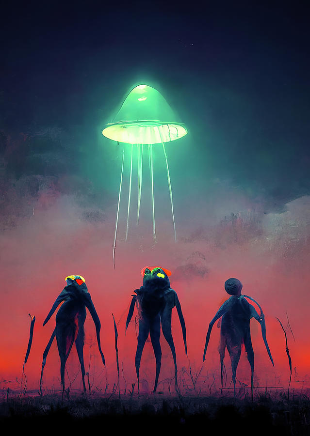 Alien Invasion 01 Digital Art by Matthias Hauser - Fine Art America