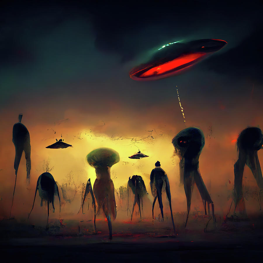 Alien Invasion 05 Digital Art by Matthias Hauser