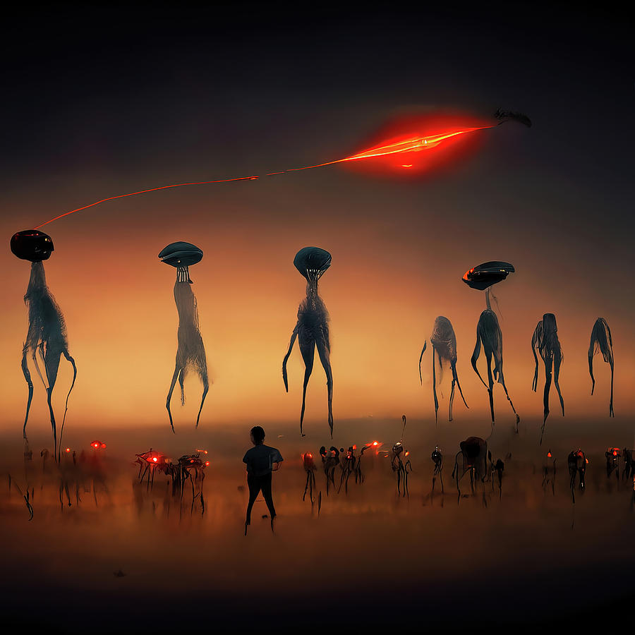 Alien Invasion 06 Digital Art by Matthias Hauser