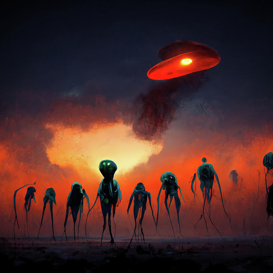 Alien Invasion 07 Digital Art by Matthias Hauser - Fine Art America