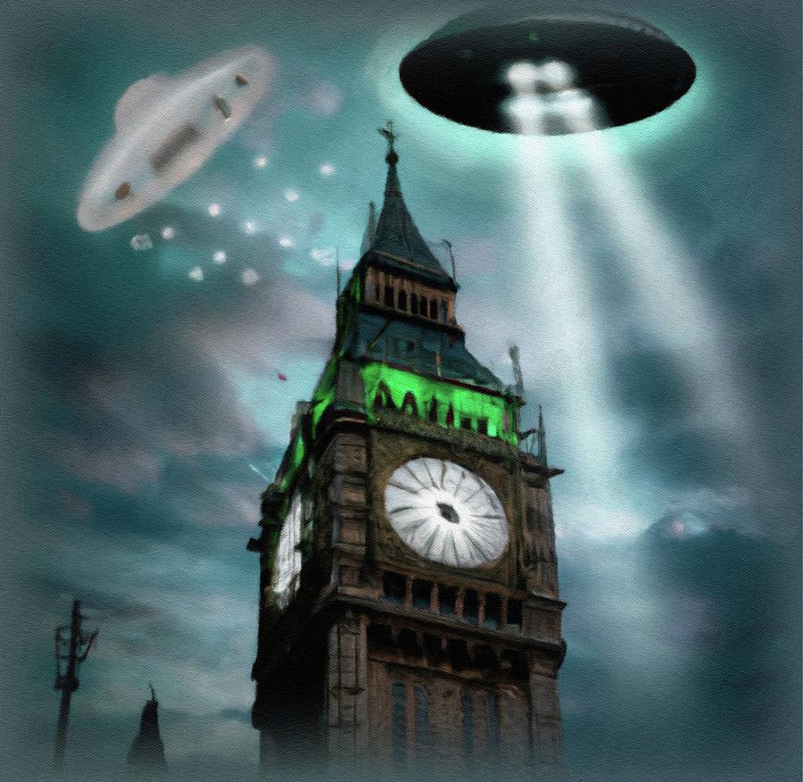 Alien Invasion London Painting by Esoterica Art Agency - Fine Art America