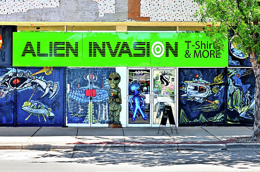 Alien Invasion Mural Photograph by David Lawson