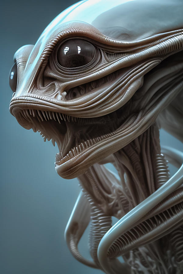 Space Digital Art - Alien by Manjik Pictures