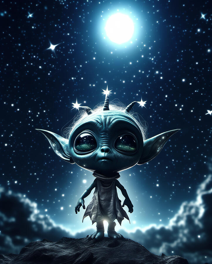 Alien Moonchild Digital Art by TrippyCute - Fine Art America