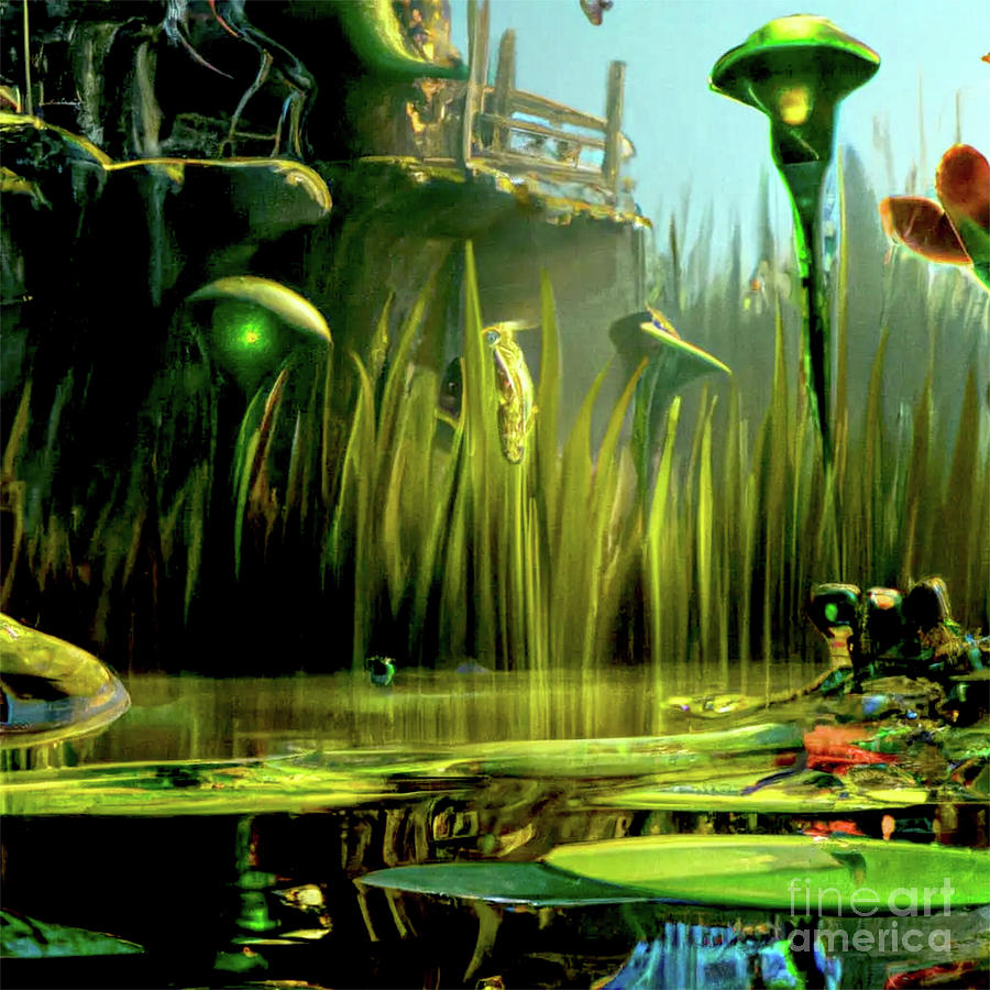 Alien Pond Digital Art by JB Thomas