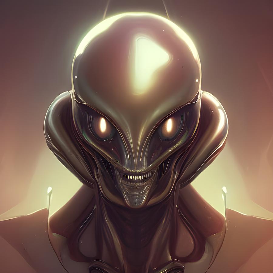 scary alien face