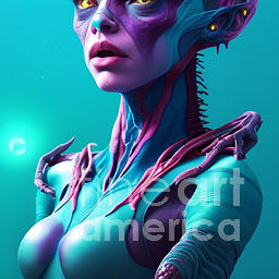 Alien Digital Art by Stanley Morganstein