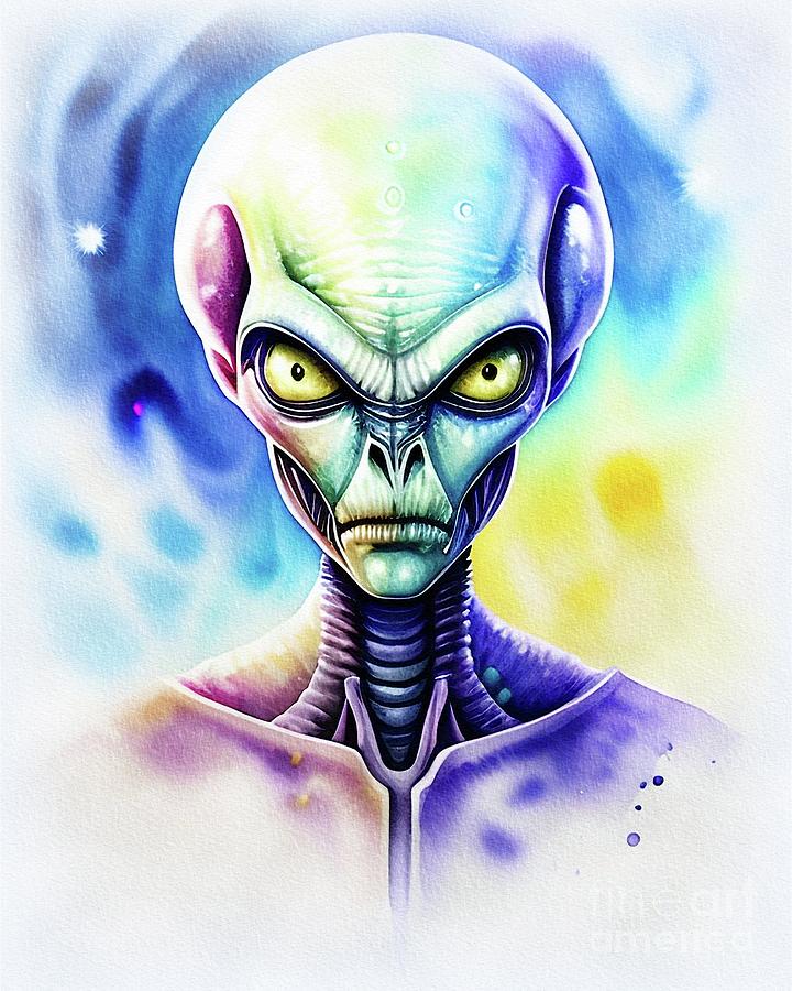 Alien Starchild Painting by Raphael Terra - Fine Art America