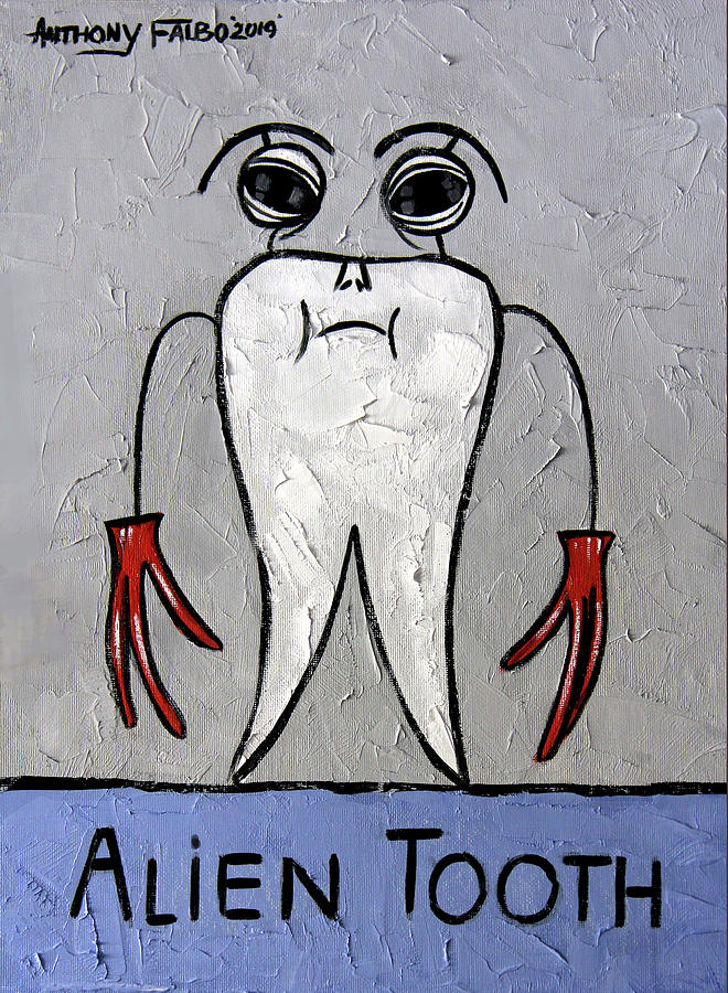 Abstract Painting - Alien Tooth by Anthony Falbo