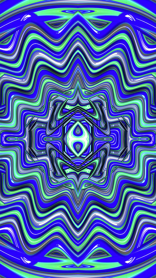 Alien Tribal Mandala Talisman Fractal Abstract Pattern  Digital Art by Shelli Fitzpatrick