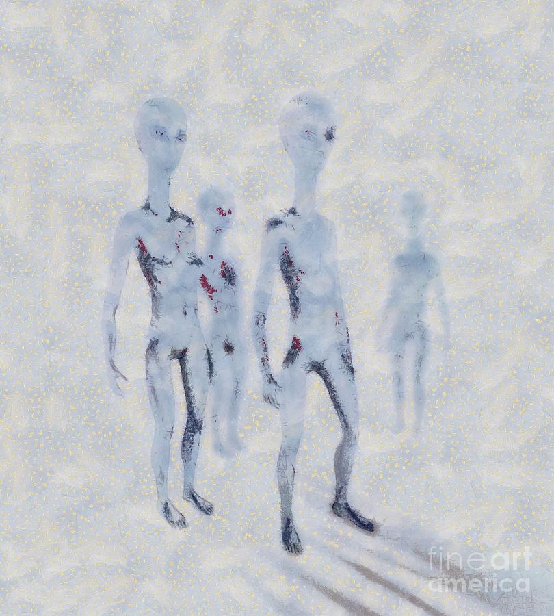 Aliens Are Here Painting by Esoterica Art Agency