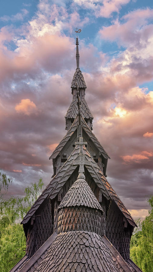 Aligned - Borgund Stave Church Photograph by Stephen Stookey
