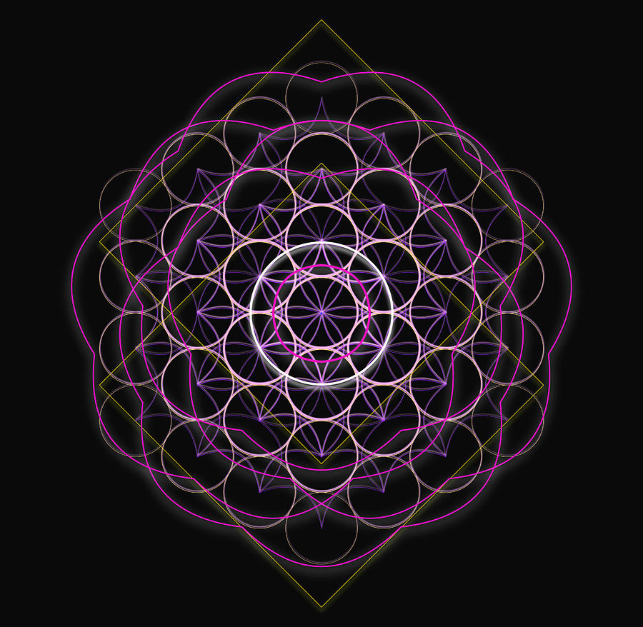 Oneness Digital Art - Alignment by Divine Geometry