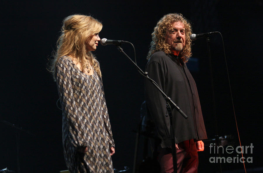 Robert Plant Photograph - Alison Krauss and Robert Plant by Concert Photos