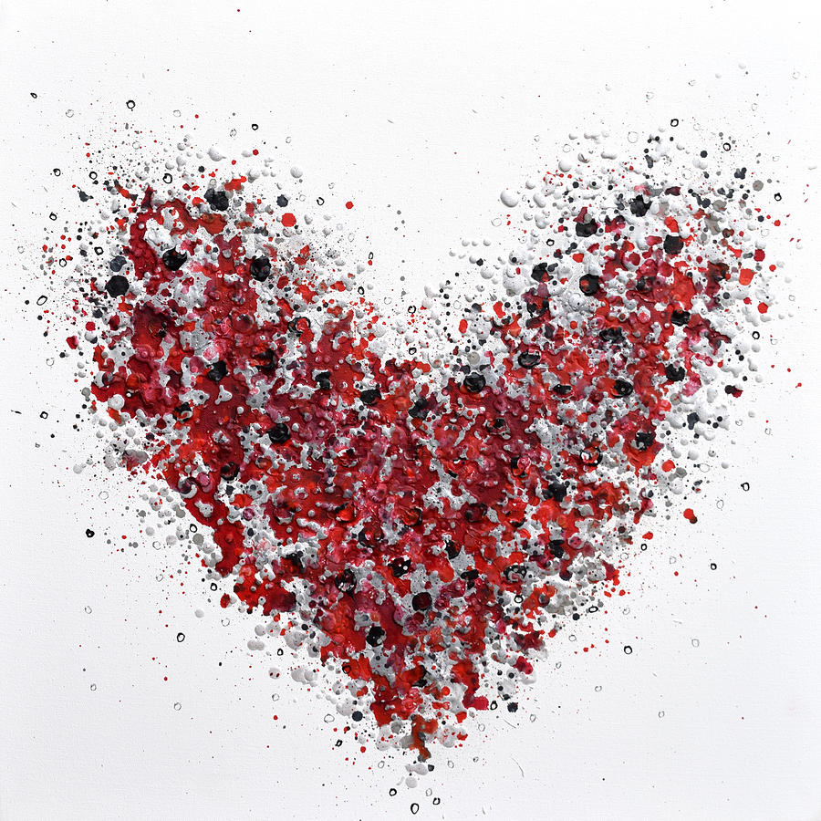 Alizarin Crimson Heart Painting by Amanda Dagg