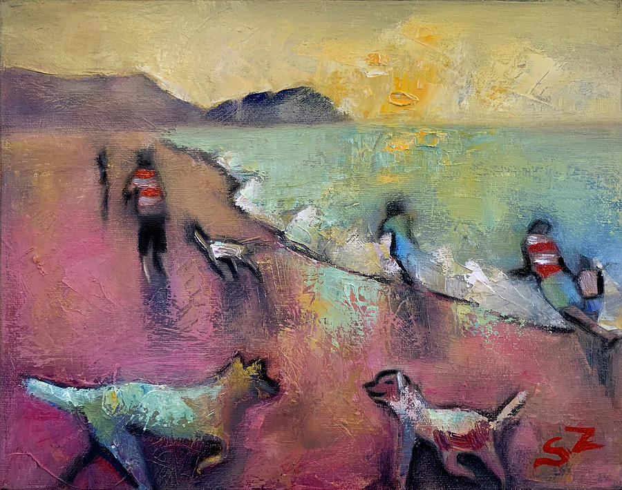 All along the shore Painting by Suzy Norris