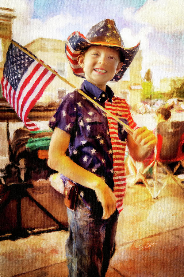 All American 4th of July Cowboy Photograph by Craig J Satterlee