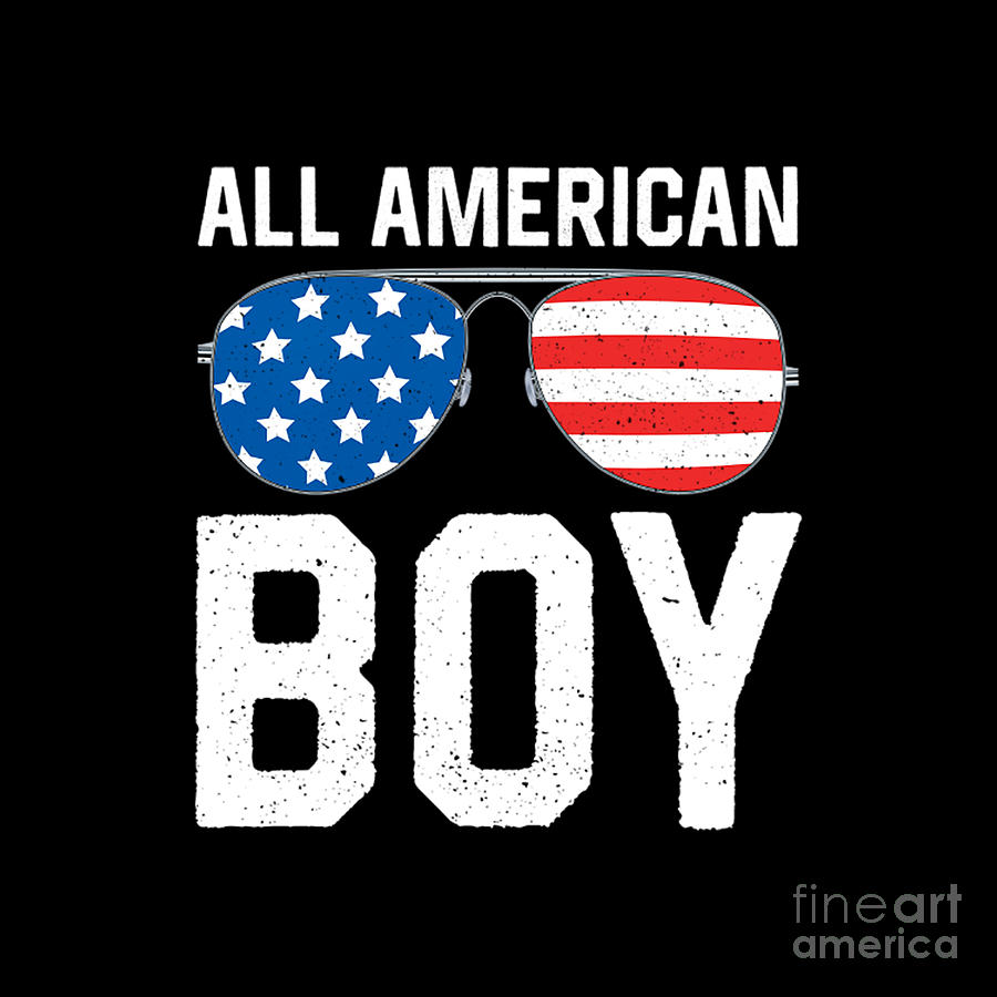Animal Digital Art - All American Boy 4th of July Boys Kids Sunglasses by Asep Azis