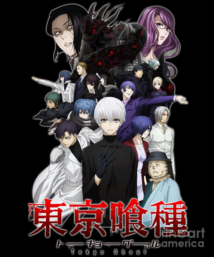 All Characters Poster Japanese Art Tokyo Ghoul Drawing by Fantasy Anime ...