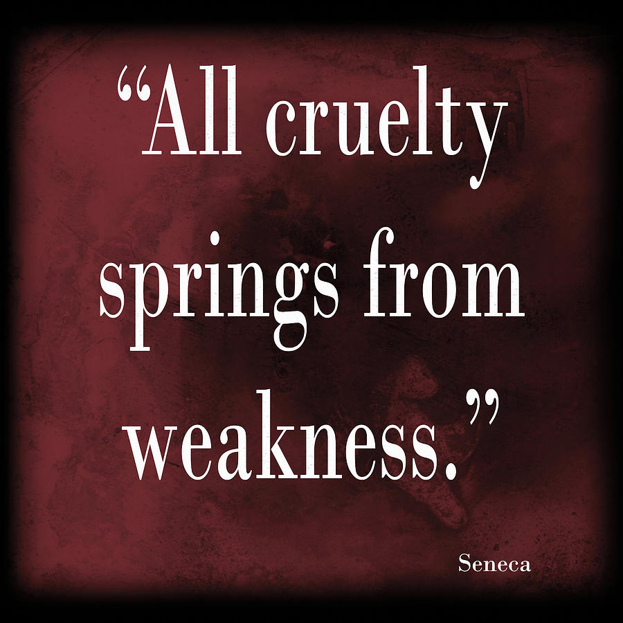 All Cruelty Springs From Weakness Seneca Mixed Media by Dan Sproul