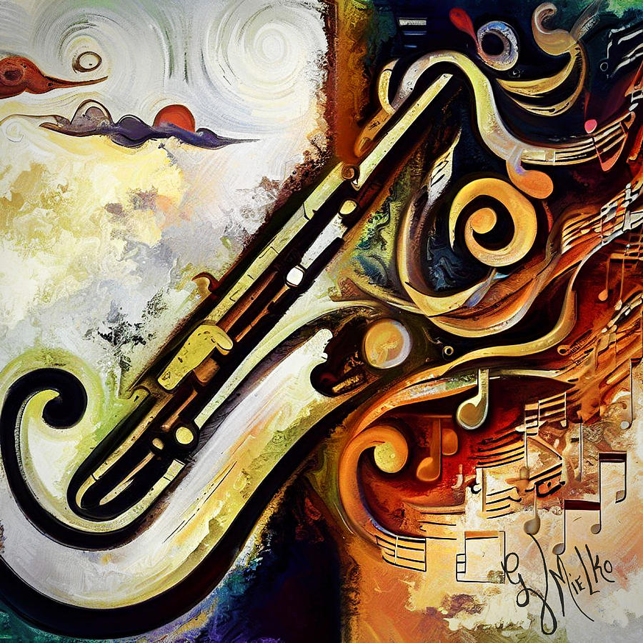 All Day Music Painting by Gina Mielko